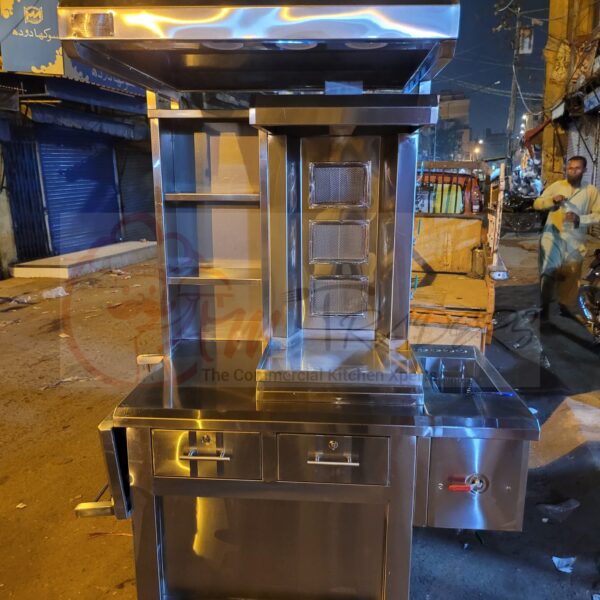 Shawarma Counter With Single Tank Fryer