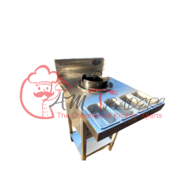 Single Wok Burner With Masala Boxes